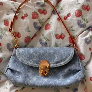 Blue Designer Shoulder Bag LV